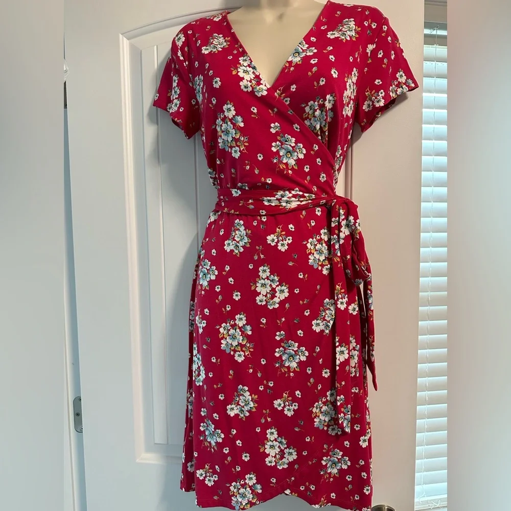 NWT Loft Floral Wrap Dress - Picture 2 of 4